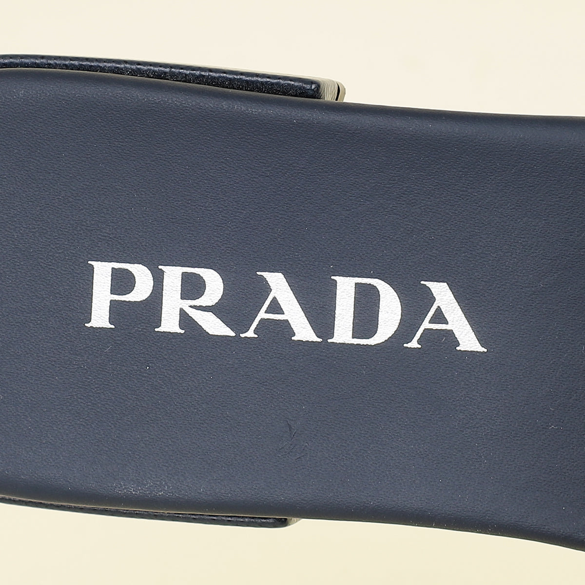 Prada Navy Blue Logo Slide Sandal 38