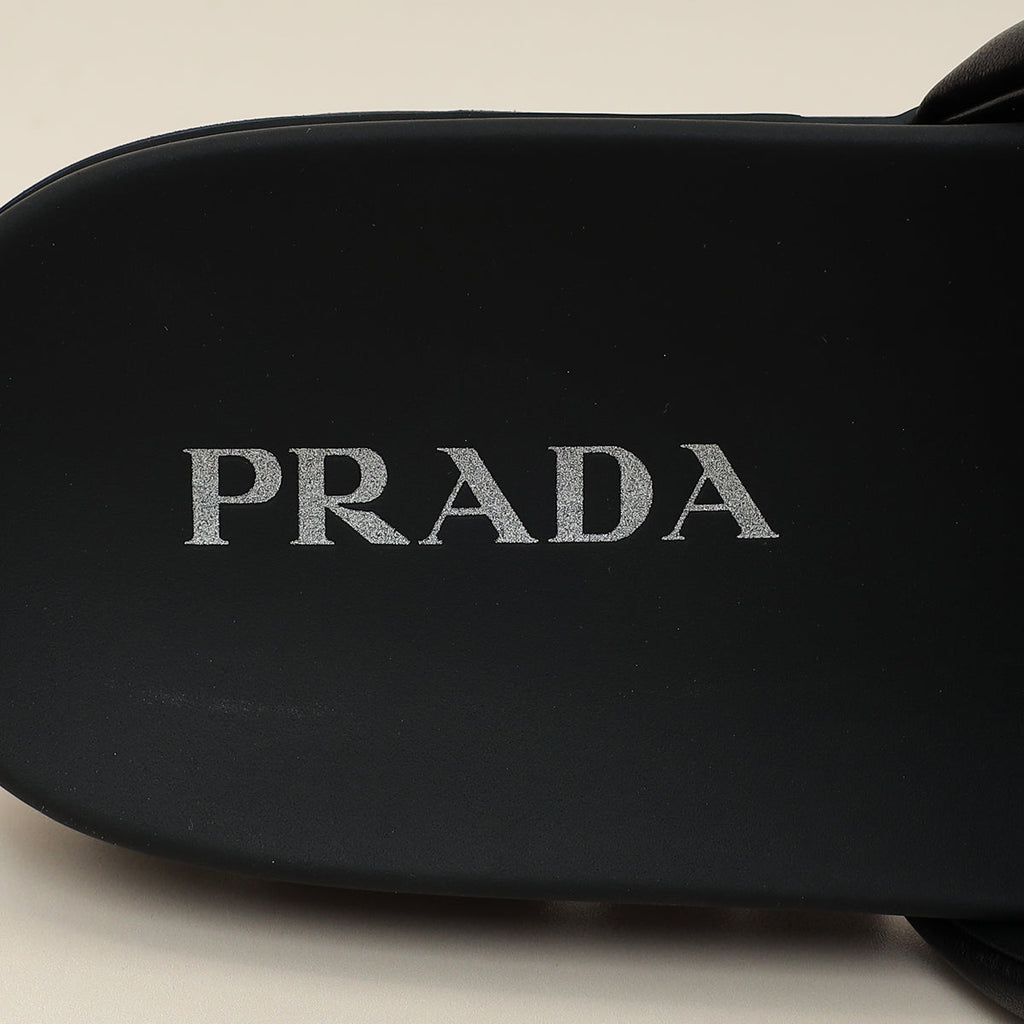 Prada Logo Padded Nappa Slide Sandal 7