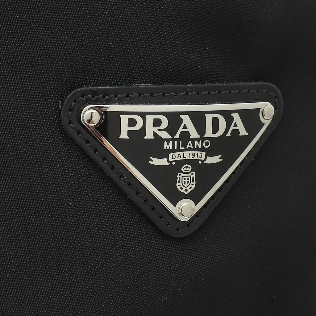 Prada Black Triangle Logo Re-Nylon Knee-High Boots 38.5