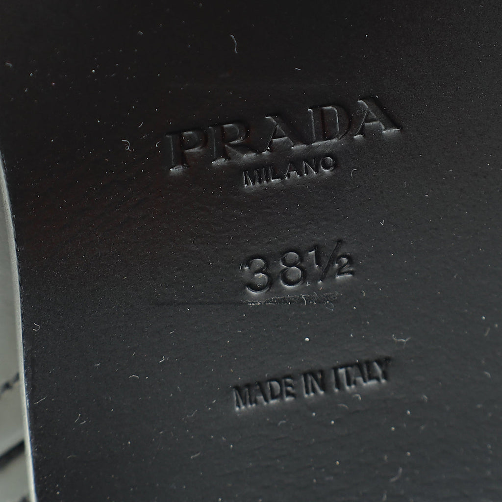 Prada Black Triangle Logo Re-Nylon Knee-High Boots 38.5