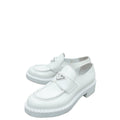 Prada White Brushed Loafers 37.5