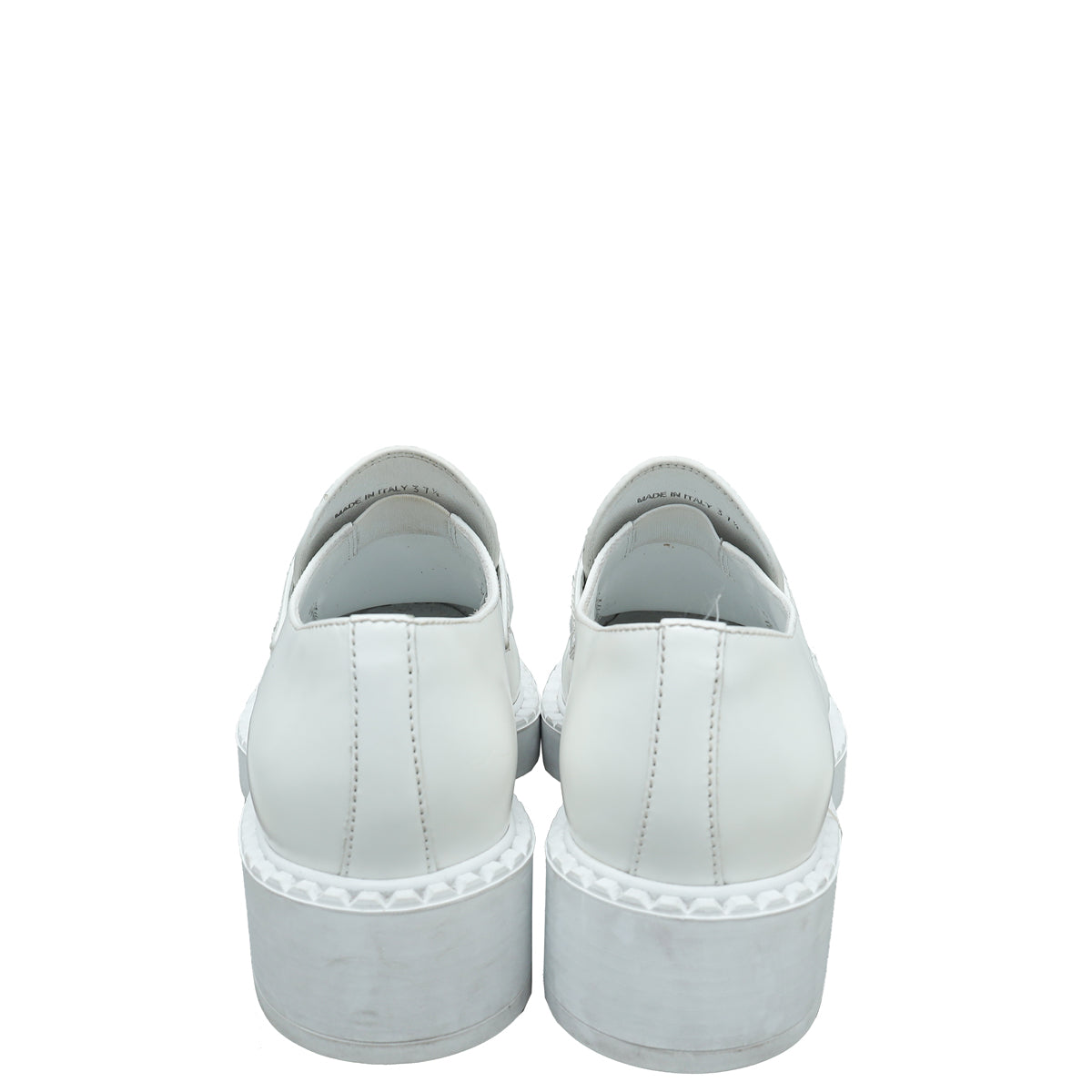 Prada White Brushed Loafers 37.5