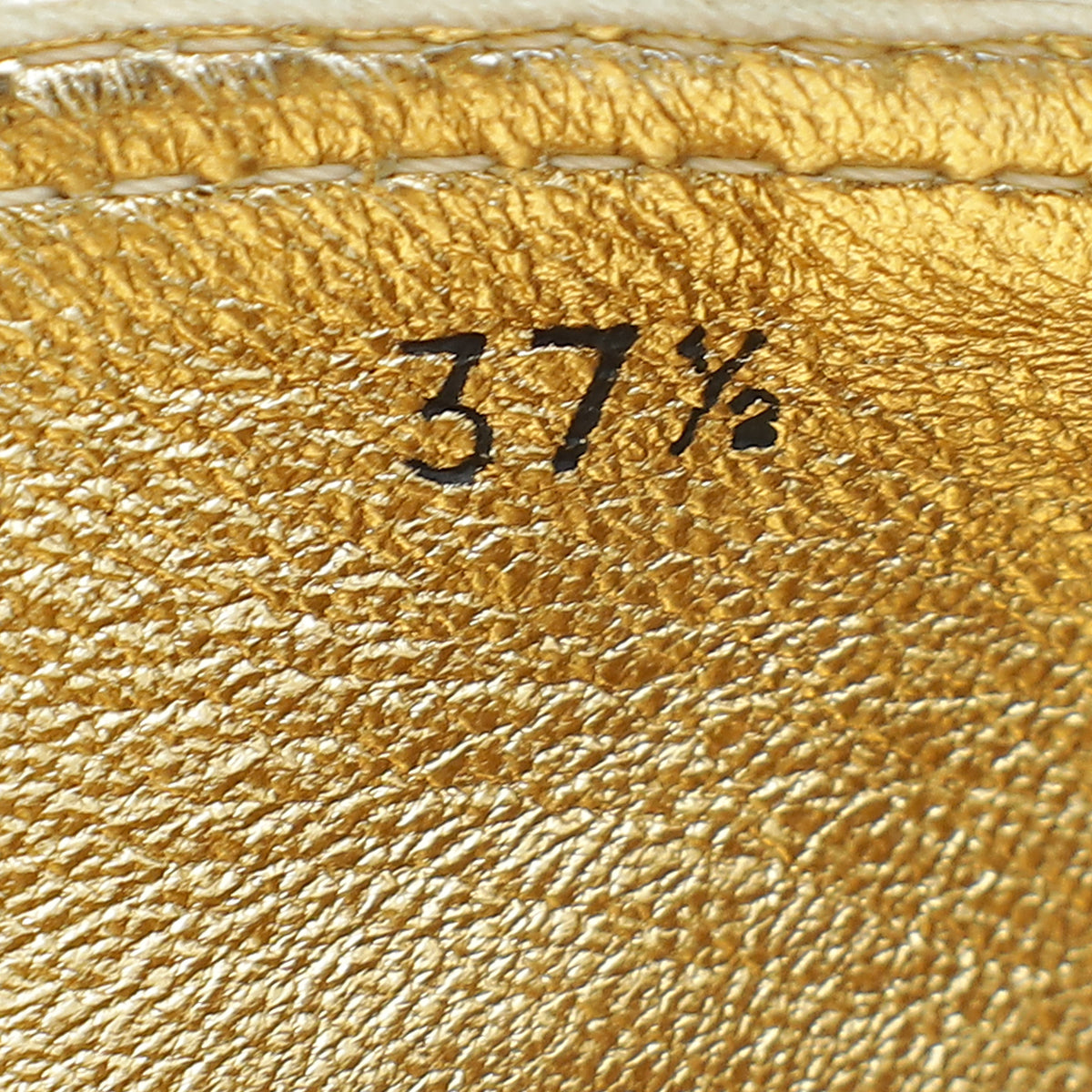 Prada Metallic Gold Bow Espadrille 37.5
