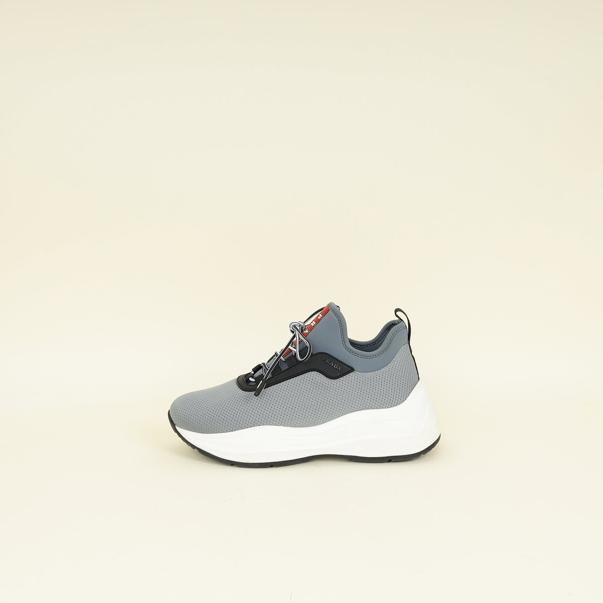 Prada Bicolor Slip On Lace Sneakers 37