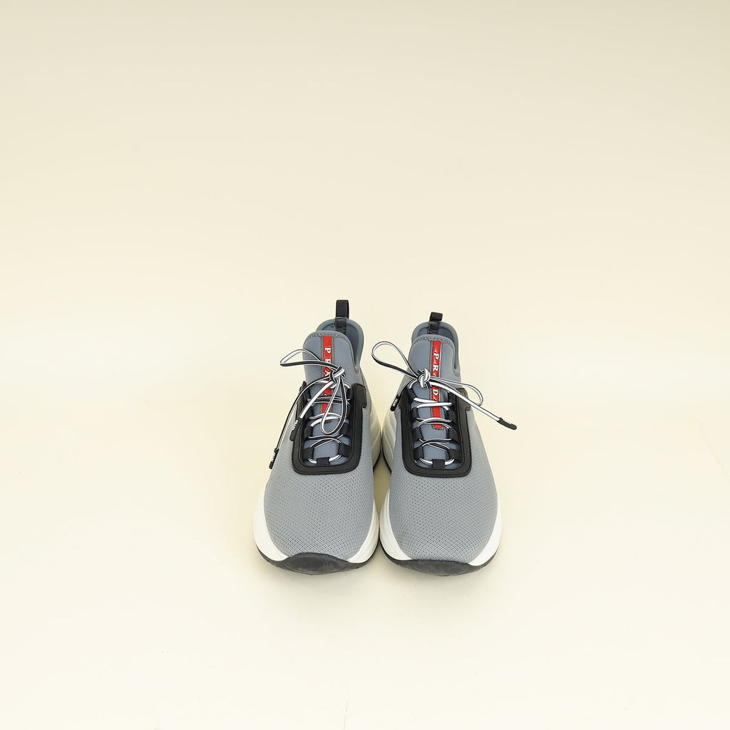 Prada Bicolor Slip On Lace Sneakers 37