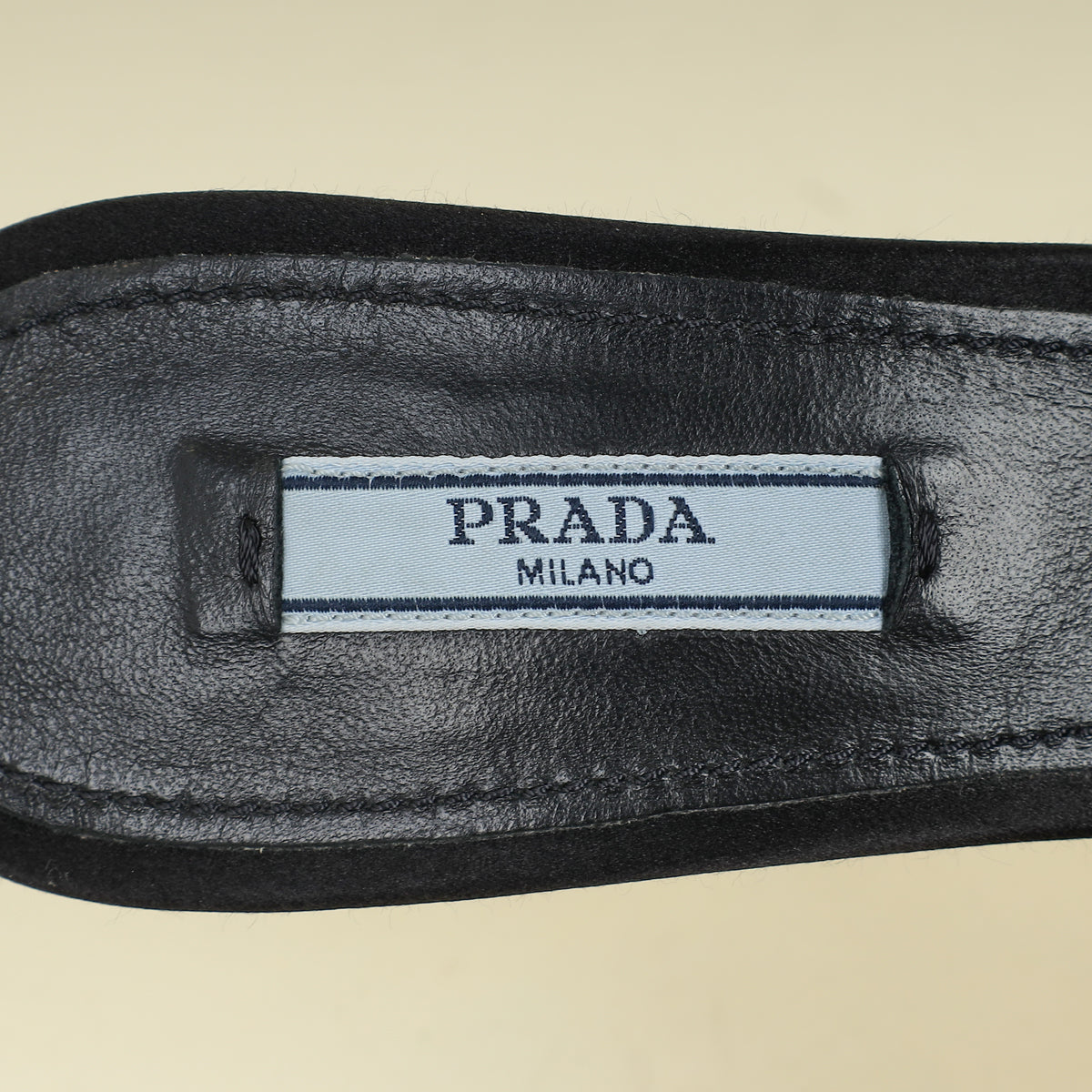Prada Black Satin Crystal-Embellished Heeled Slide Sandals 37