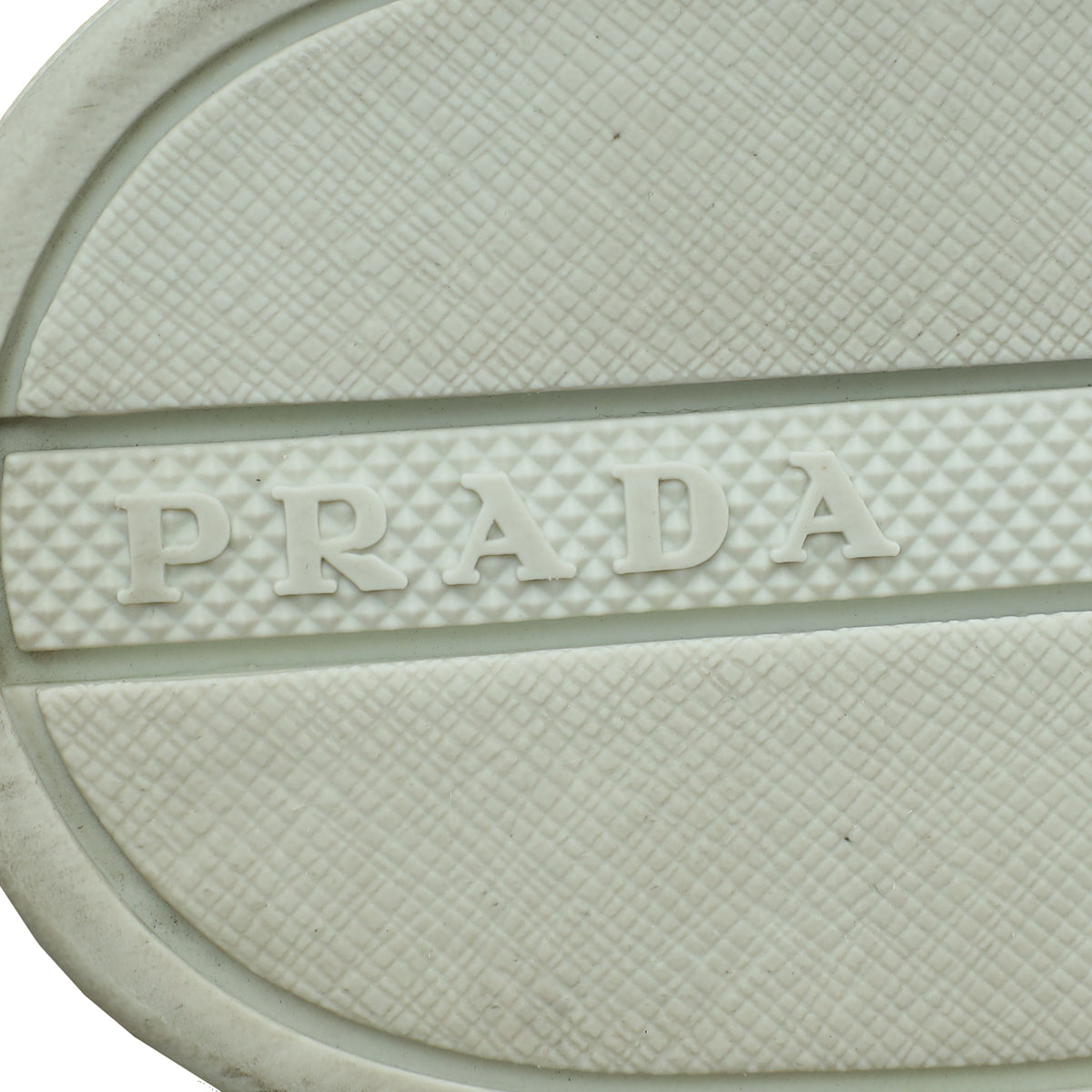 Prada White Brushed Logo Sneakers 37