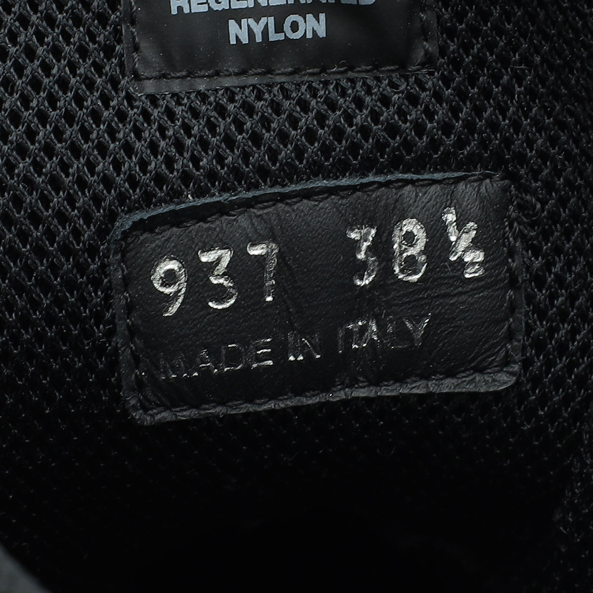 Prada Black Re-Nylon Gabardine High Top Sneakers 38.5