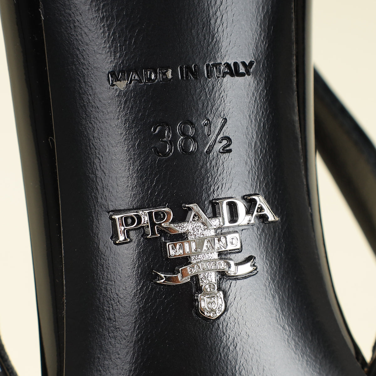 Prada Black Triangle Logo Slingback 55mm Pumps