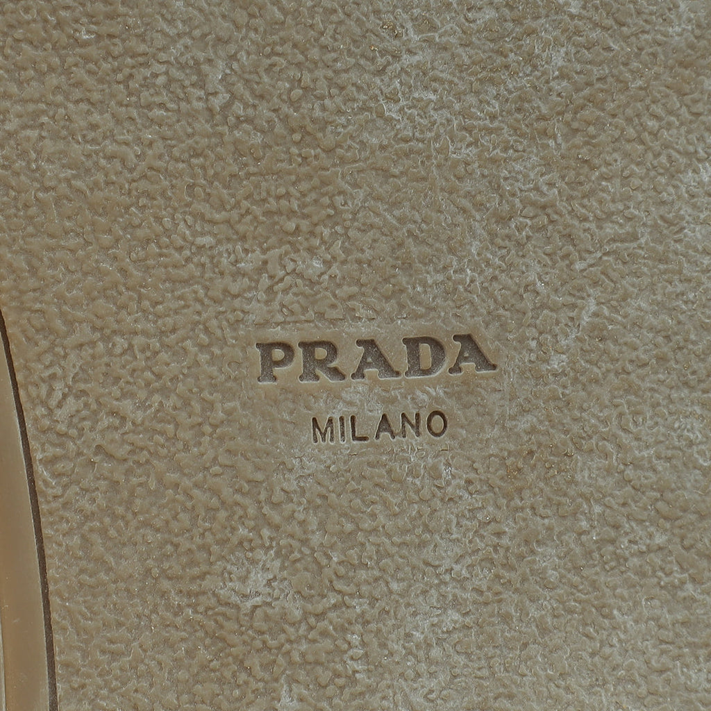 Prada Blue Denim Logo Mules Espadrille 38.5