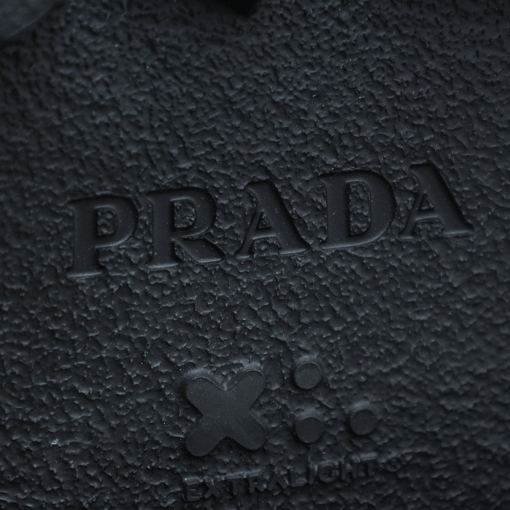 Prada Black Brushed Monolith Pointy Loafers 38.5