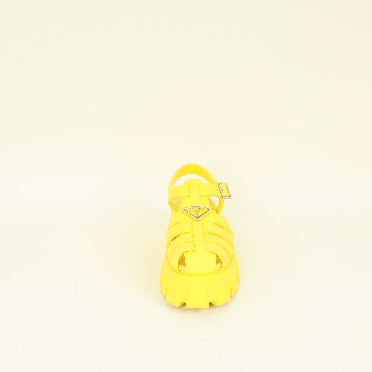 Prada Yellow Foam Rubber Sandal 38