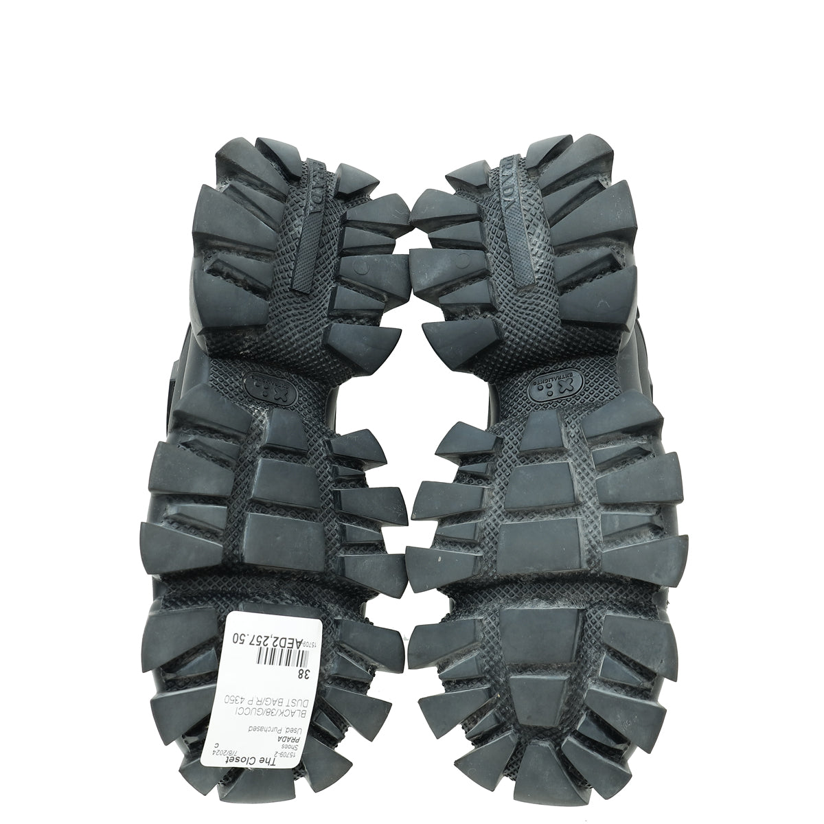 Prada Black Cloudbust Thunder Sneakers 38