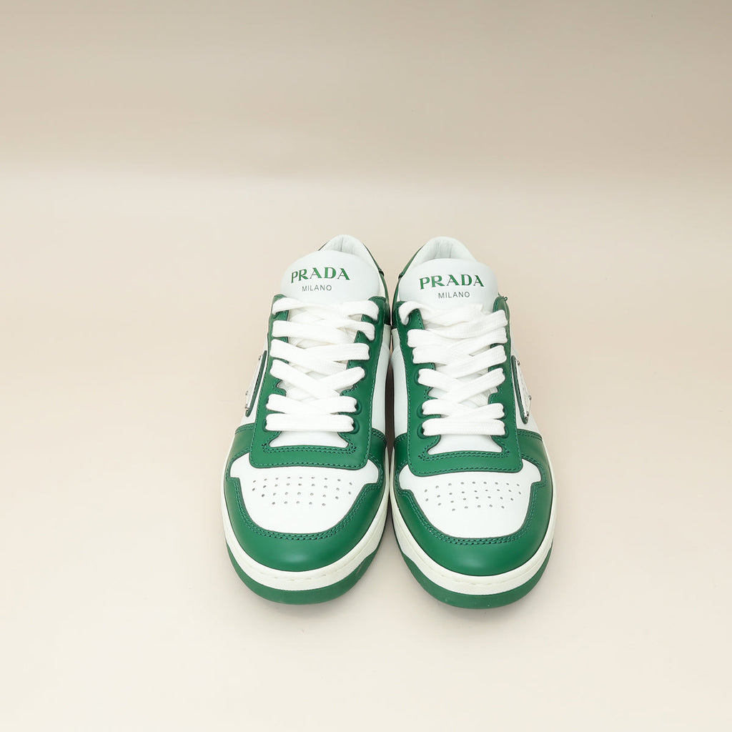 Prada Bicolor Downtown Perforated Sneakers 37.5