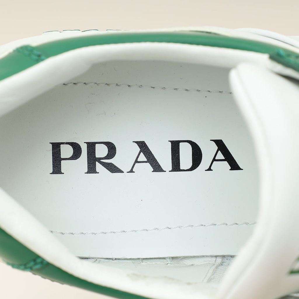 Prada Bicolor Downtown Perforated Sneakers 37.5