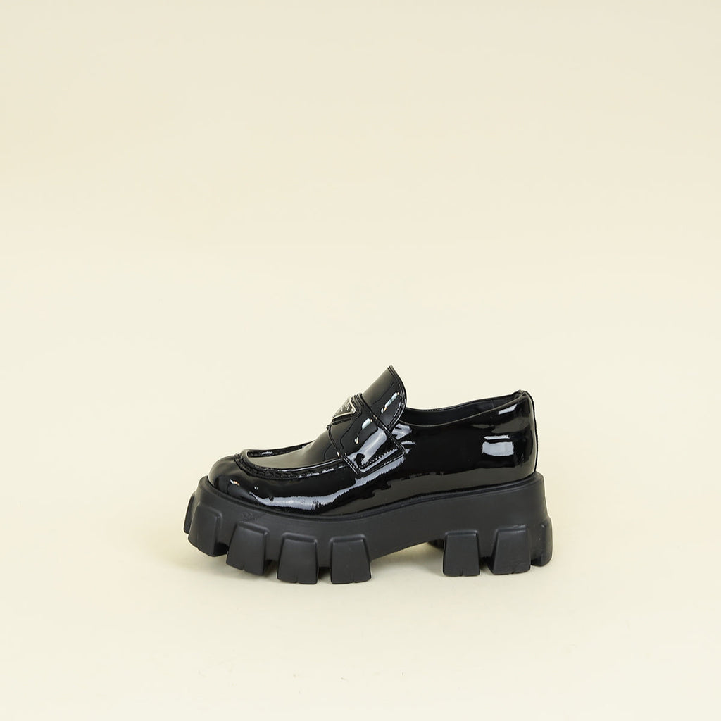 Prada Black Monolith Loafer 38