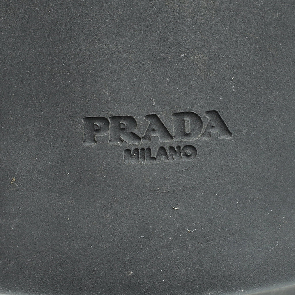 Prada Black Triangle Logo Loafers 39.5