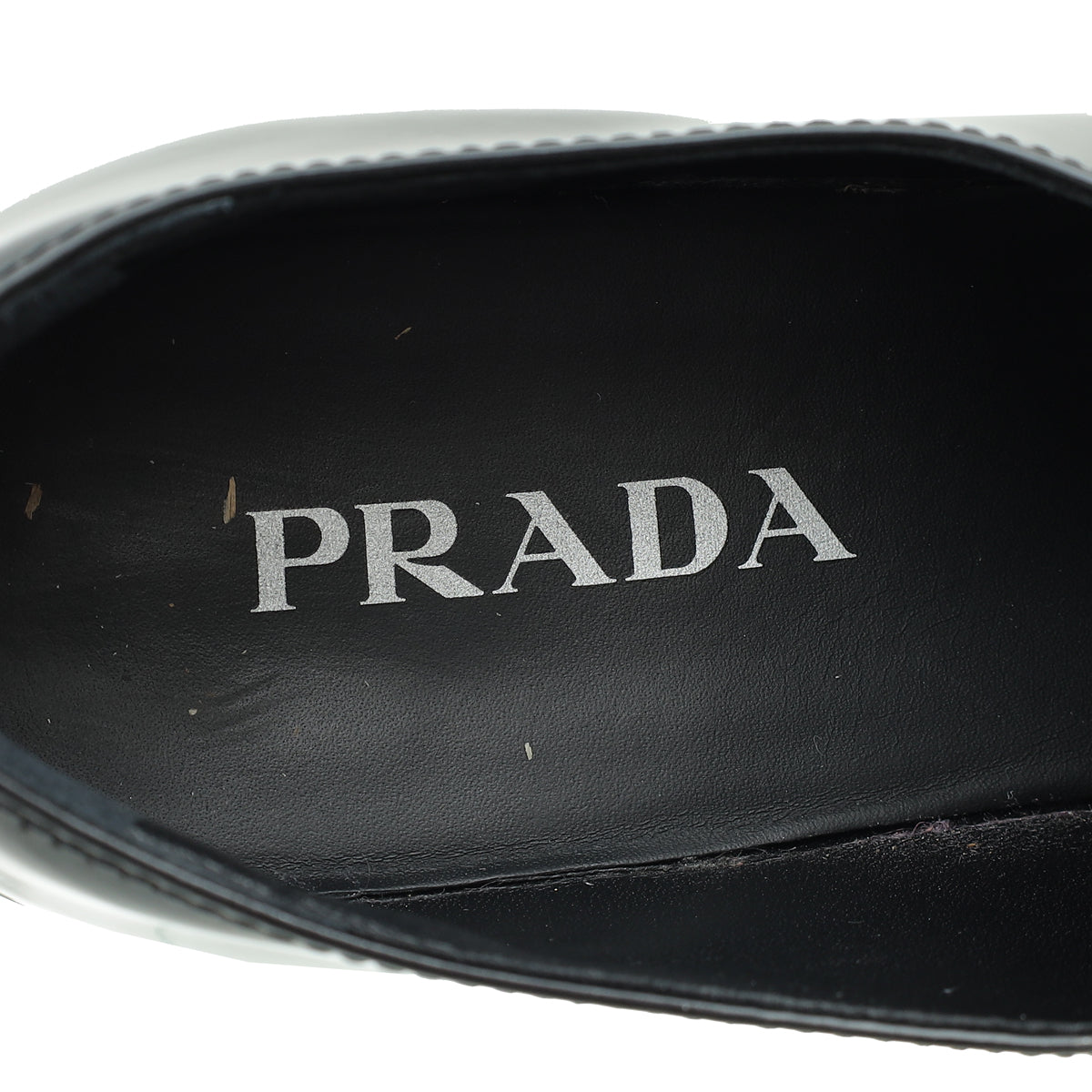 Prada Black Triangle Logo Loafers 39.5
