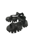 Prada Black Nomad Logo Messh Tech Sandal 39
