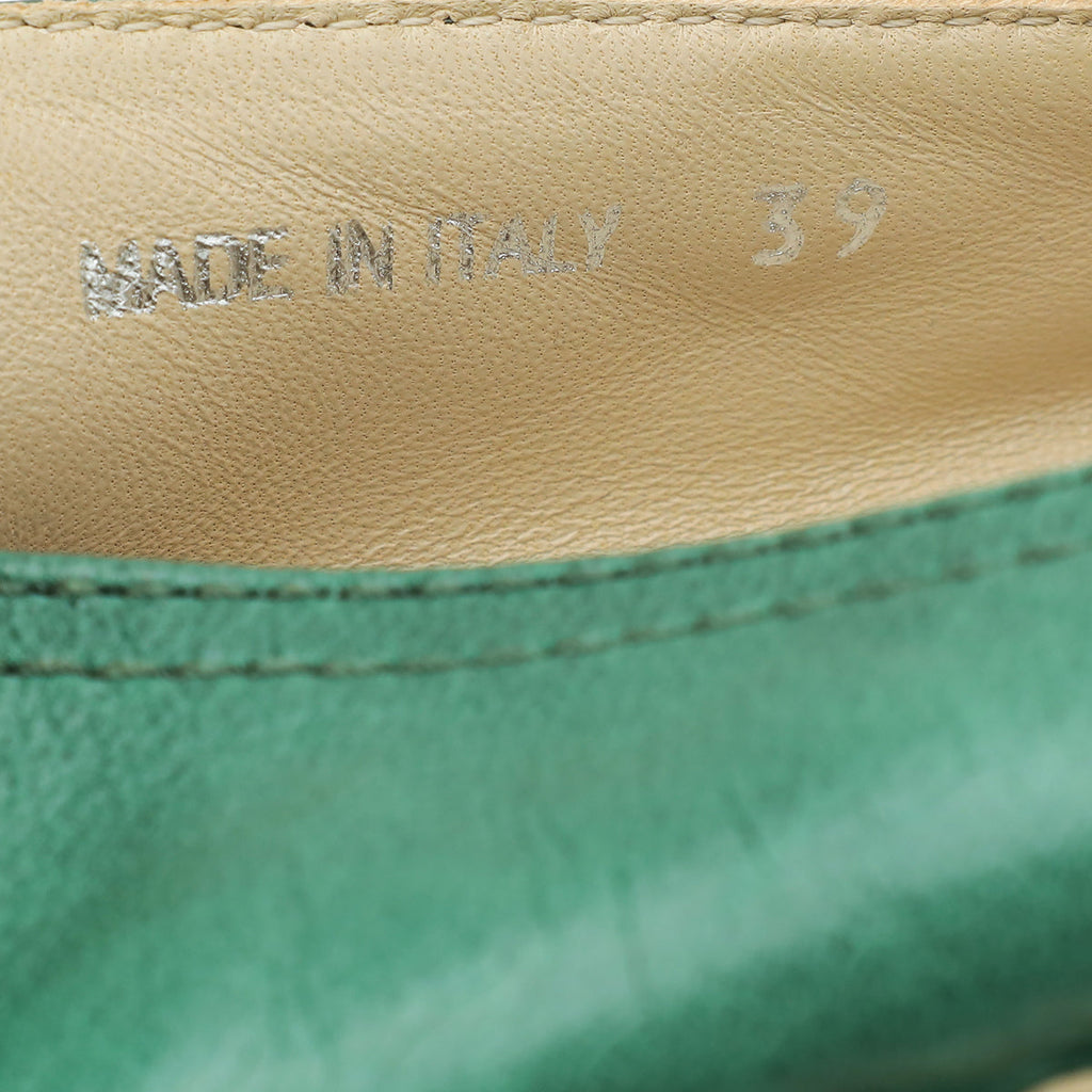 Prada Green Logo Espadrille 39