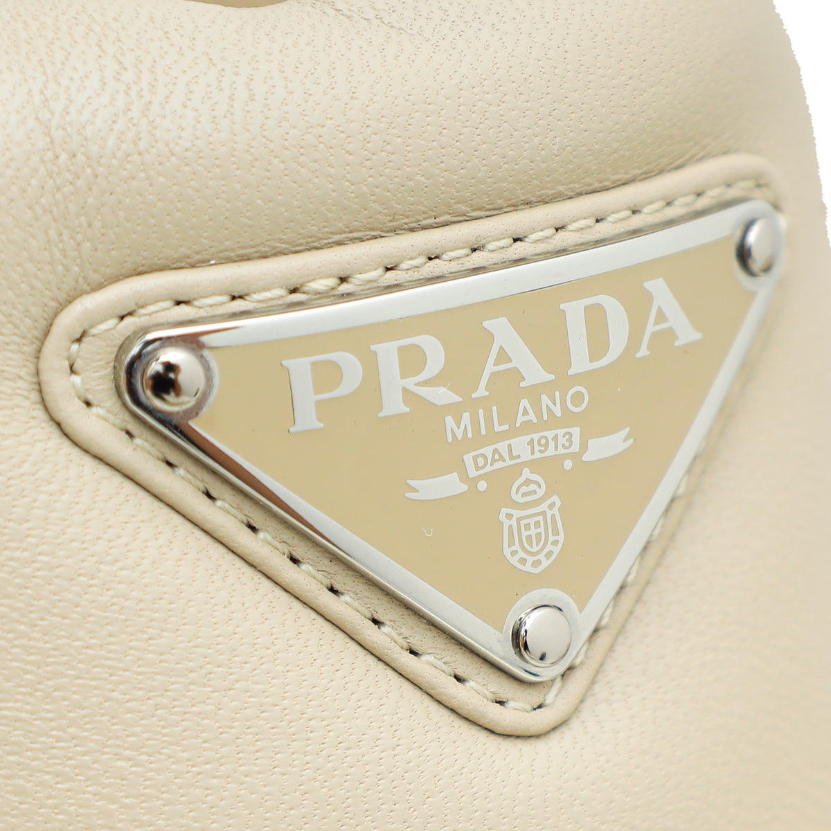 Prada Beige Soft Padded Nappa Thong Wedge Sandals 39