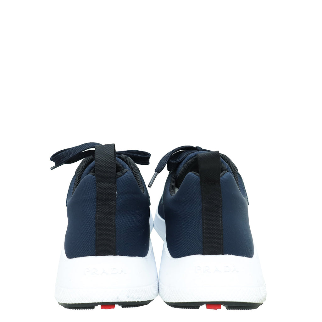 Prada Tricolor Fabric Lace Up Sneaker 8.5