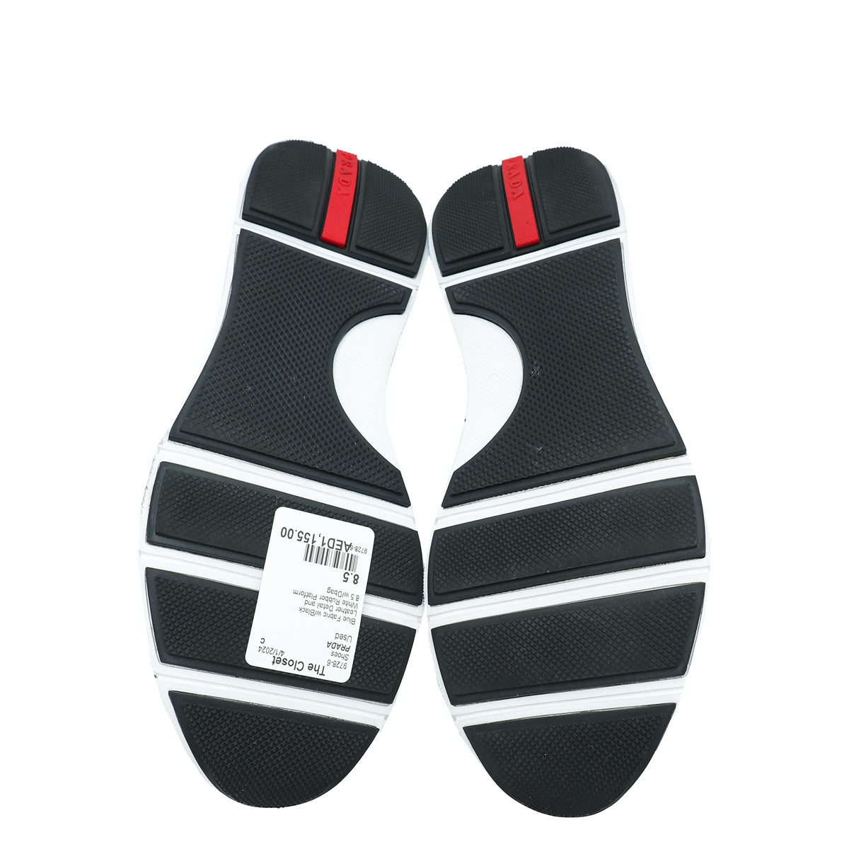 Prada Tricolor Fabric Lace Up Sneaker 8.5