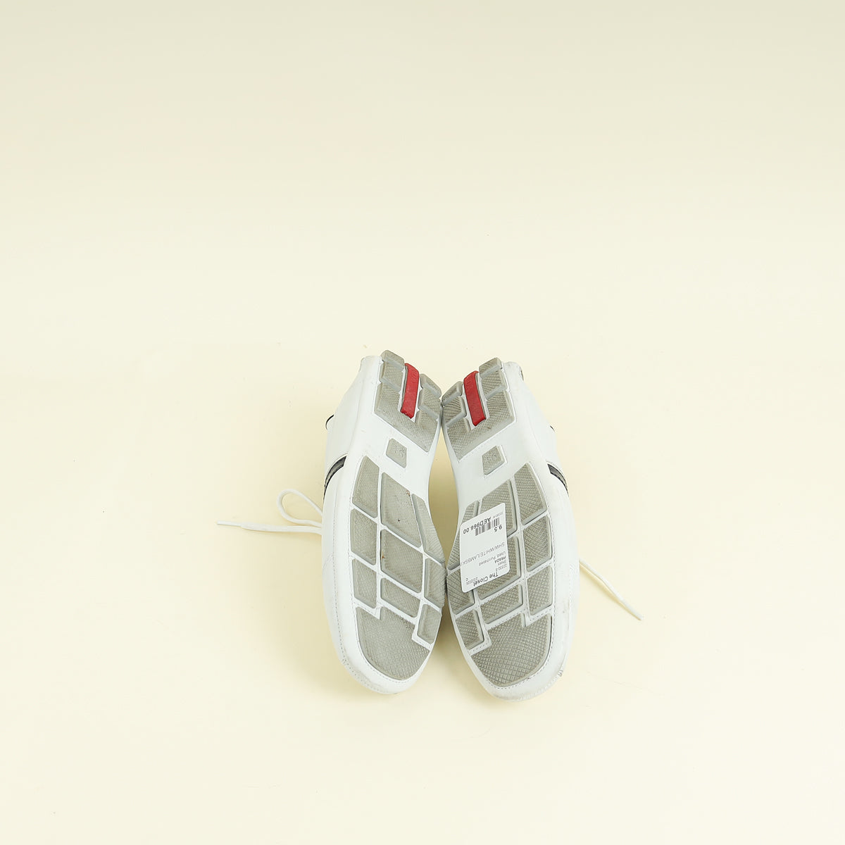 Prada White Low Top Sneakers 9.5