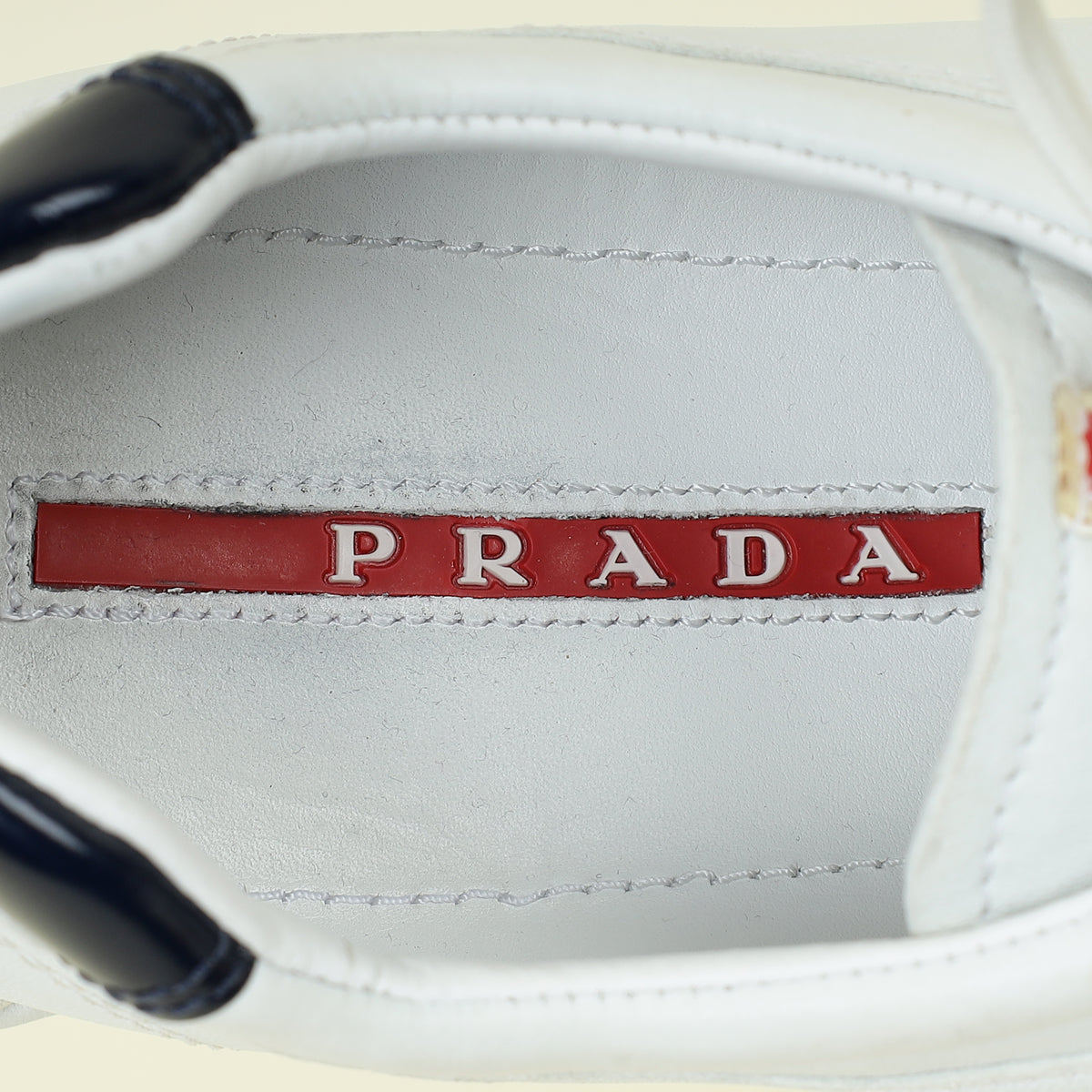 Prada White Low Top Sneakers 9.5