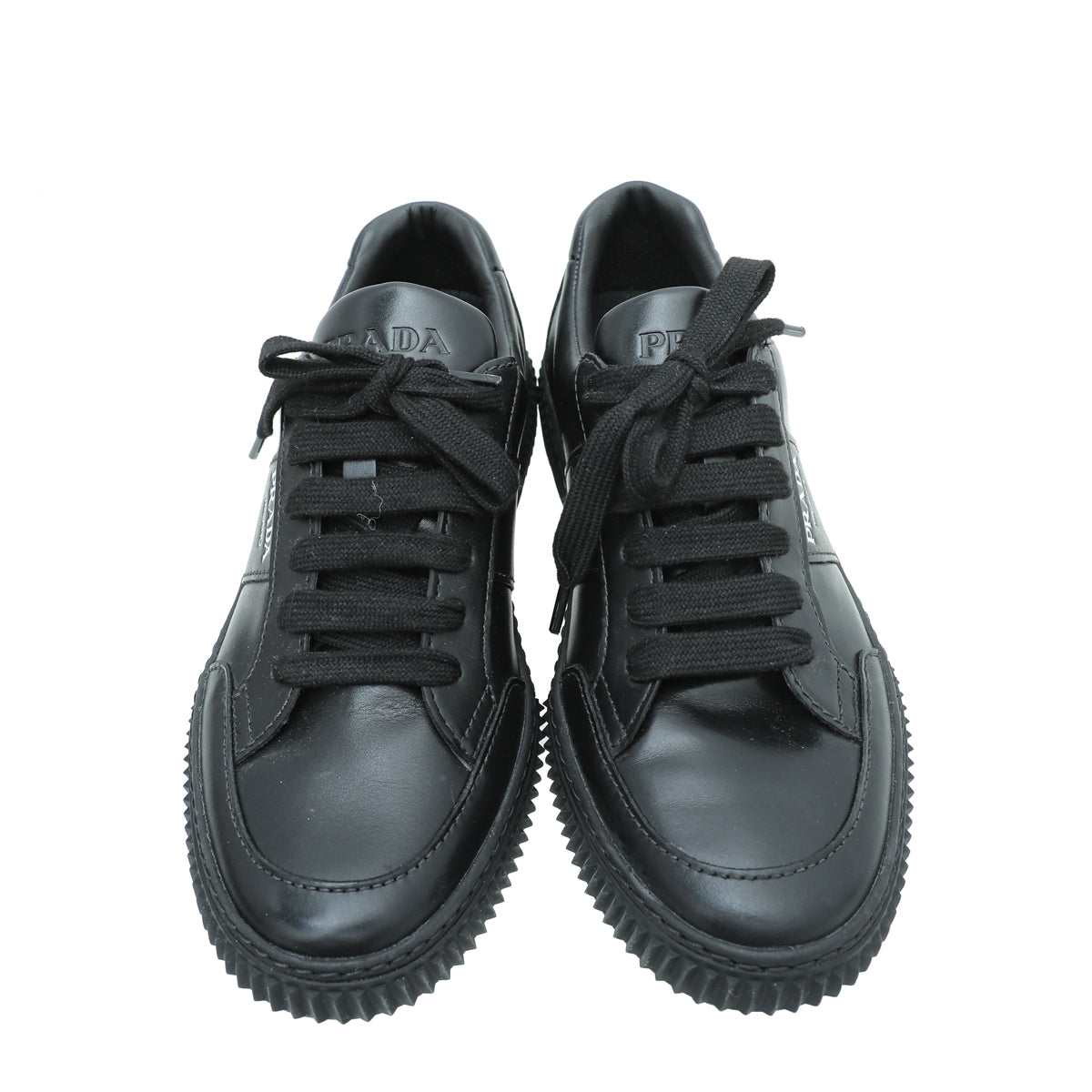 Prada Black Lace Up Sneakers 6