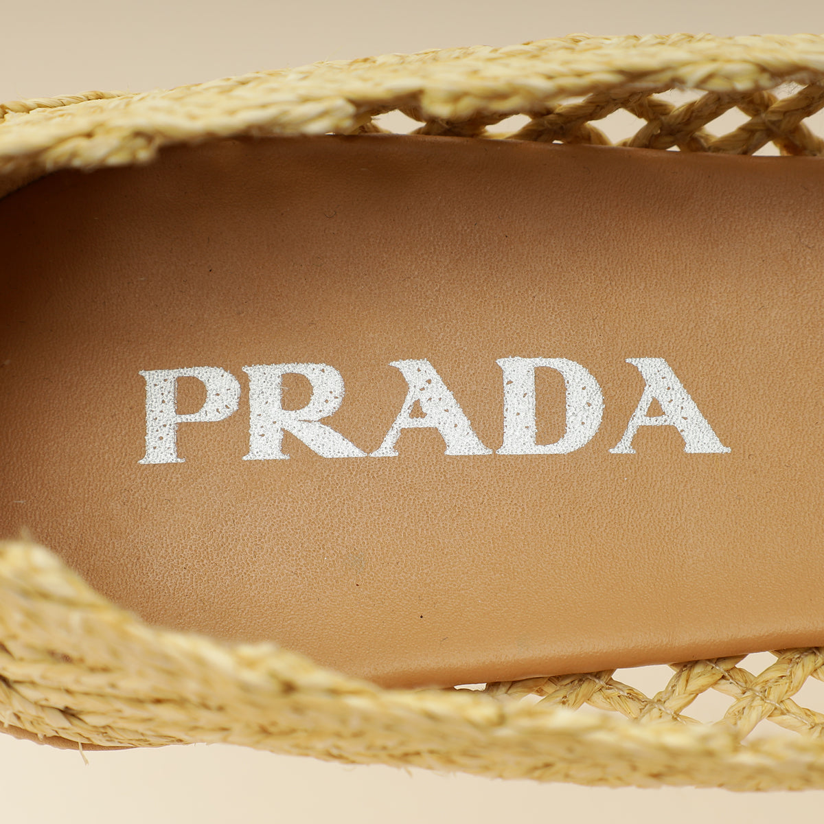Prada Bicolor Raffia Flat Ballerina 35.5