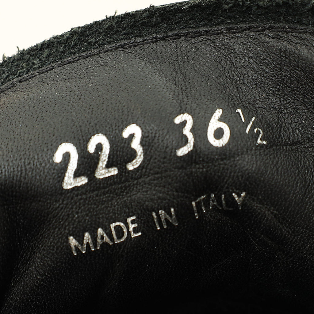 Prada Black Vitello Soft Logo Lace Up Sneakers 36.5