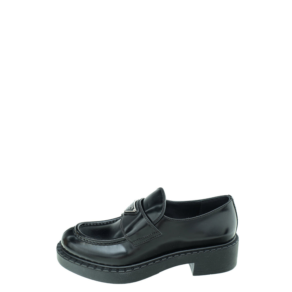Prada Chocolate Brushed Loafers 36.5