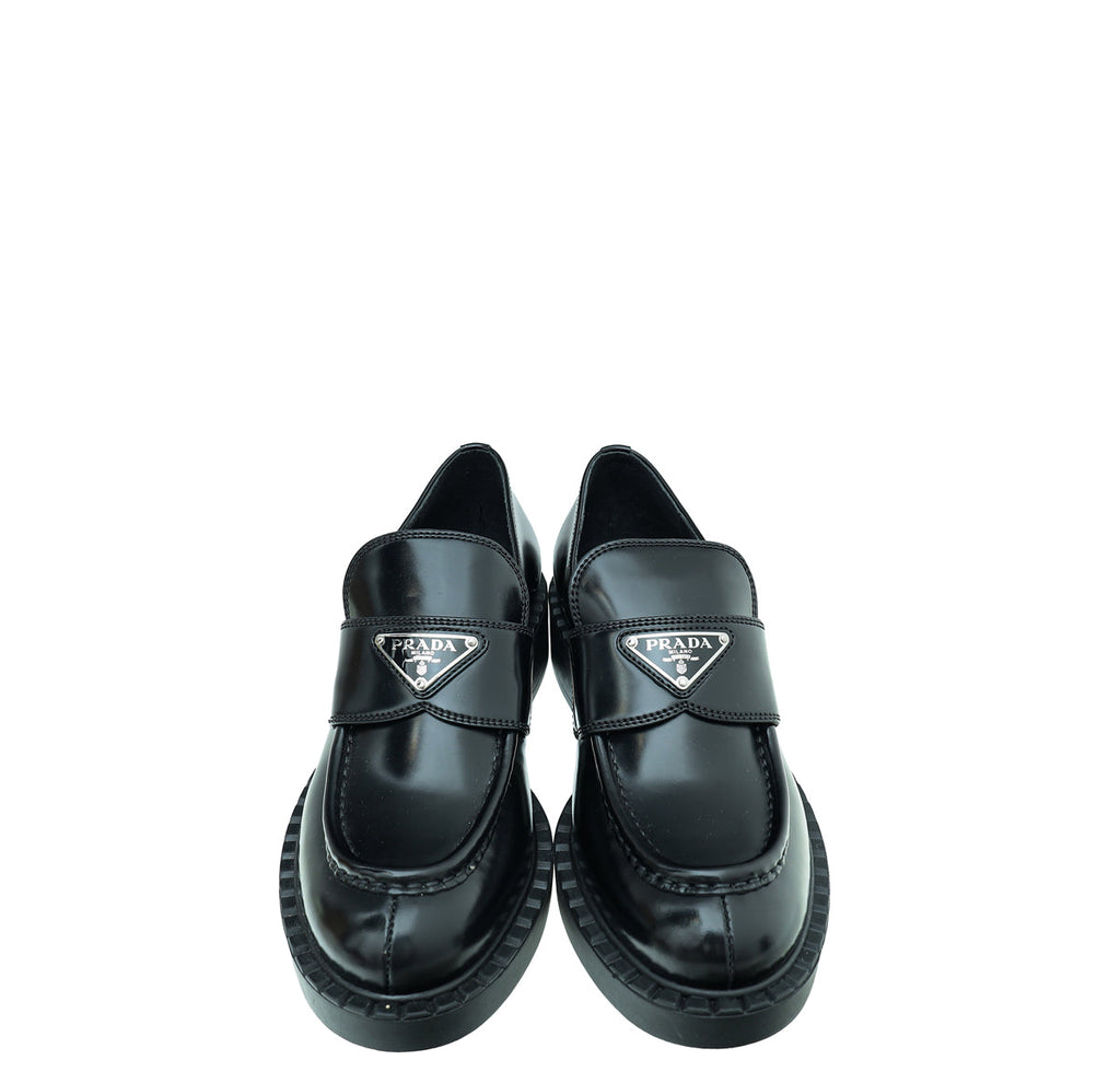 Prada Chocolate Brushed Loafers 36.5