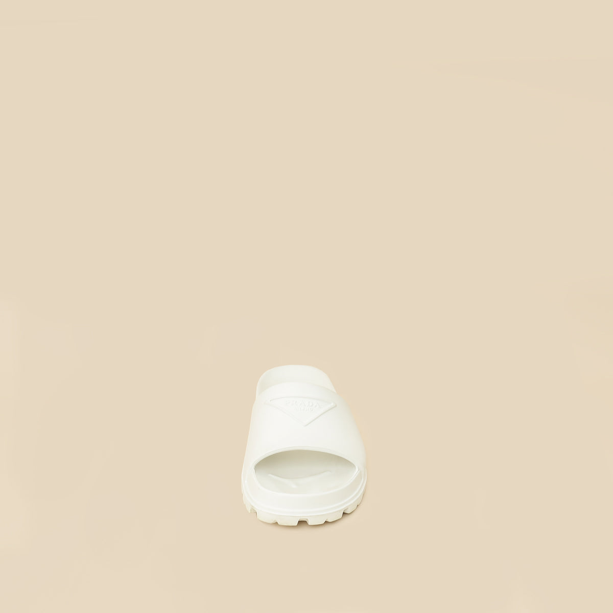 Prada White Extra Light Rubber Slides Sandal 36
