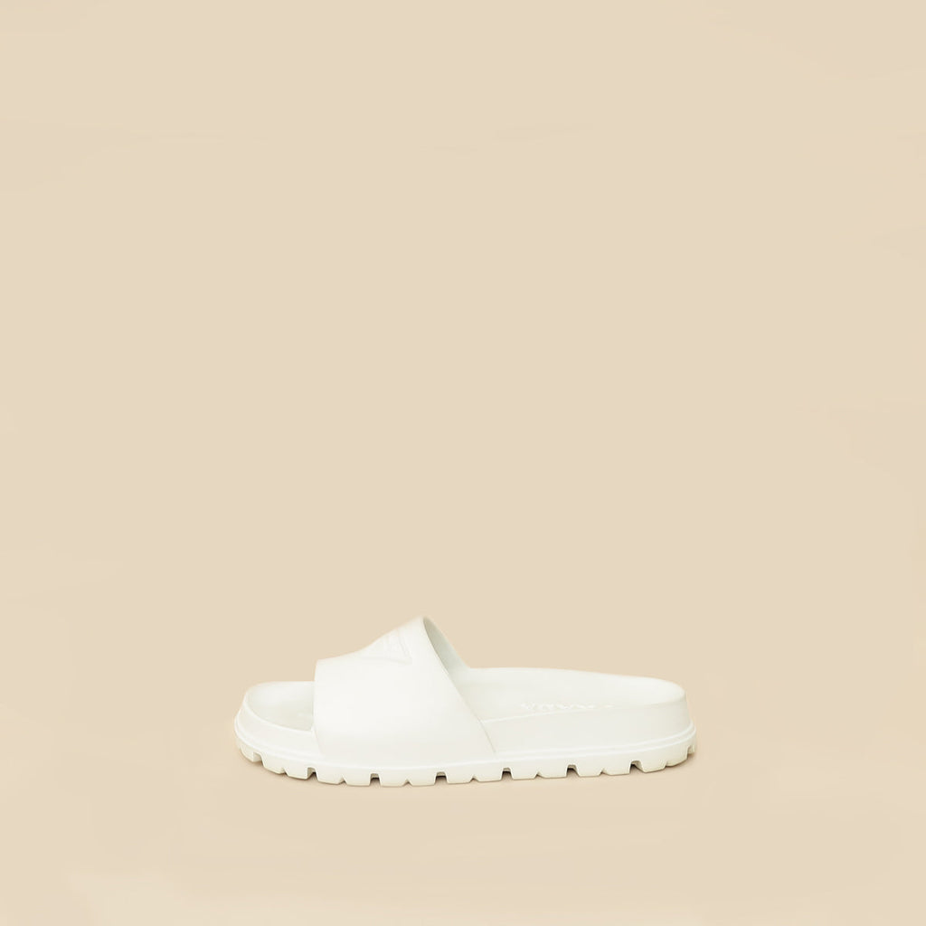 Prada White Extra Light Rubber Slides Sandal 36