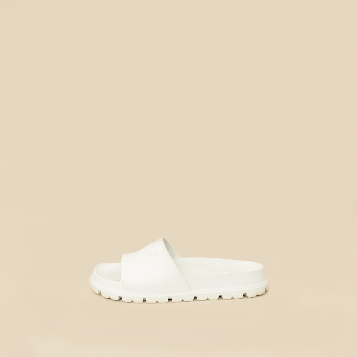 Prada White Extra Light Rubber Slides Sandal 36