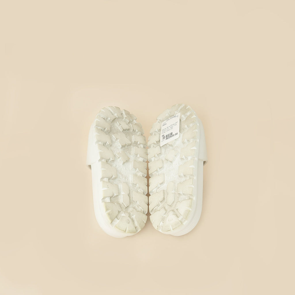Prada White Extra Light Rubber Slides Sandal 36