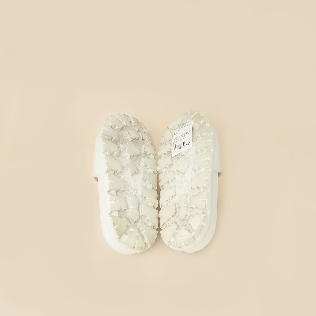 Prada White Extra Light Rubber Slides Sandal 36