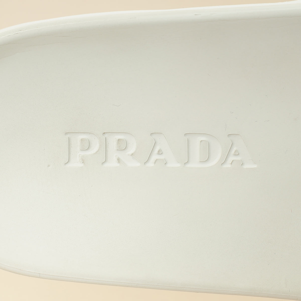 Prada White Extra Light Rubber Slides Sandal 36