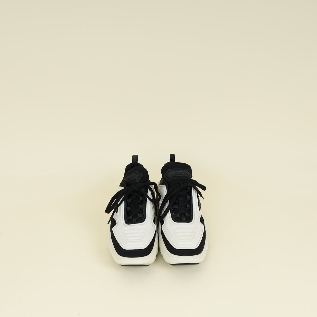 Prada Bicolor Techno Stretch Sneakers 36