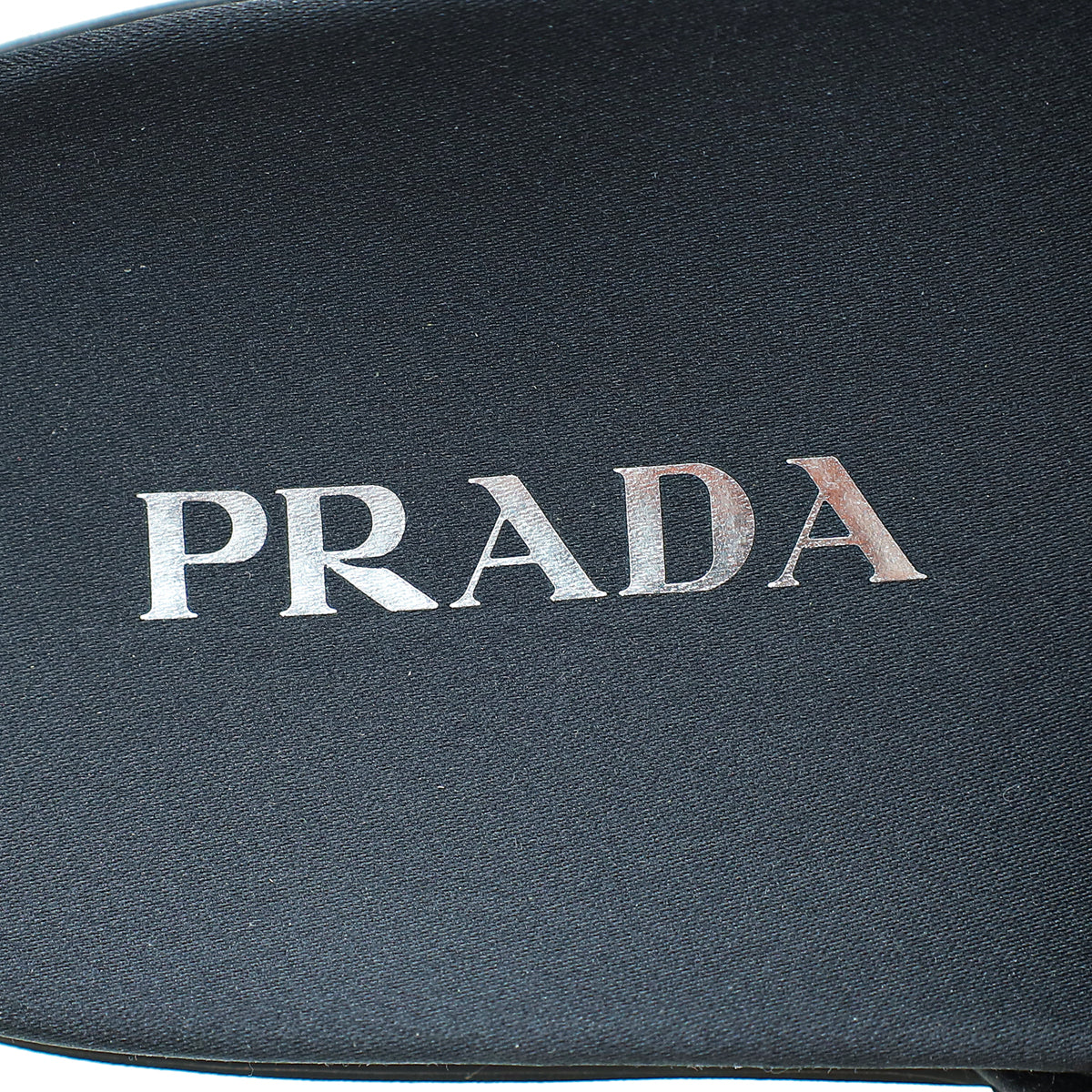 Prada Black Paillettes Sequin Logo Slide Sandals 36