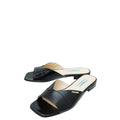 Prada Black Logo Vernice Slide Flat Sandal 36