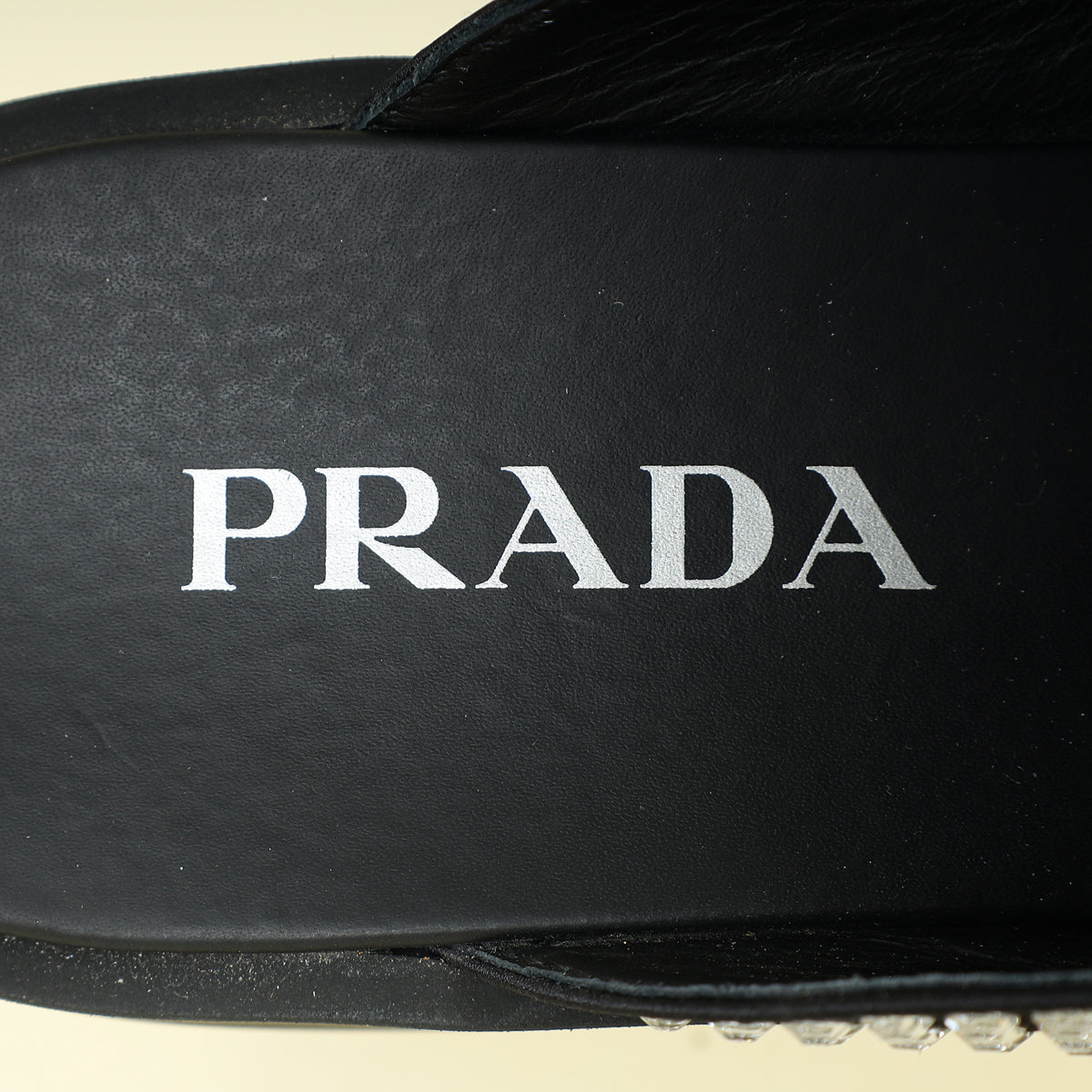 Prada Black Crystal Loafer Mules 37.5