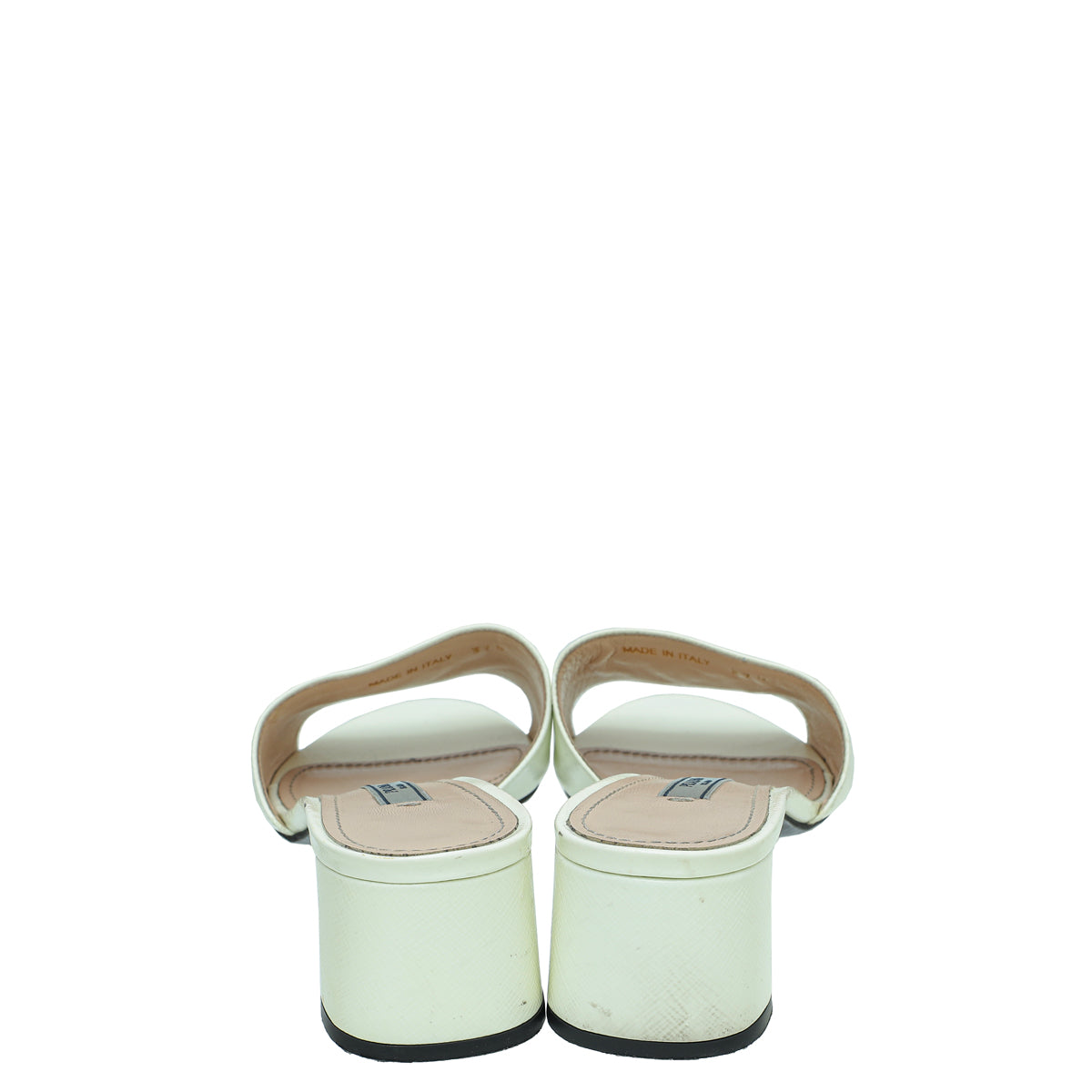 Prada White Vernis Sandal 37.5