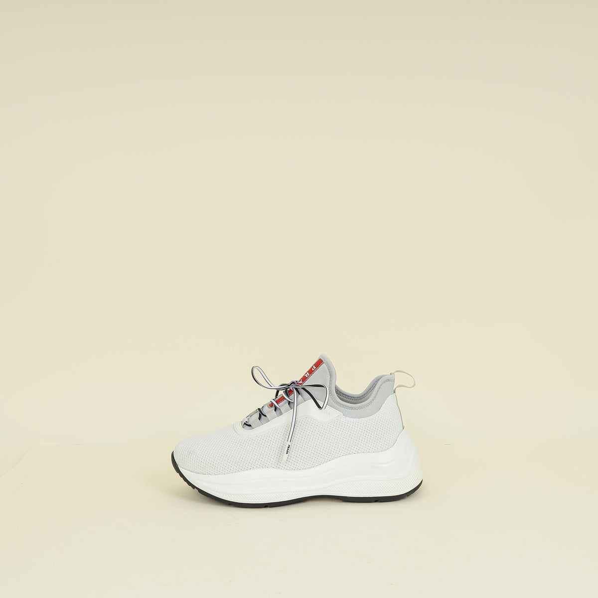 Prada Bicolor Slip On Lace Sneakers 37
