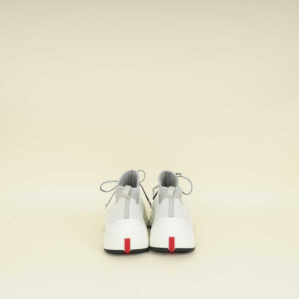 Prada Bicolor Slip On Lace Sneakers 37