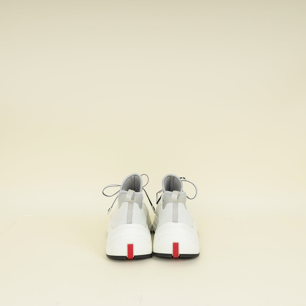 Prada Bicolor Slip On Lace Sneakers 37