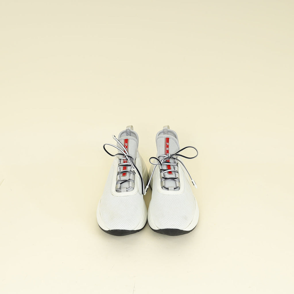 Prada Bicolor Slip On Lace Sneakers 37
