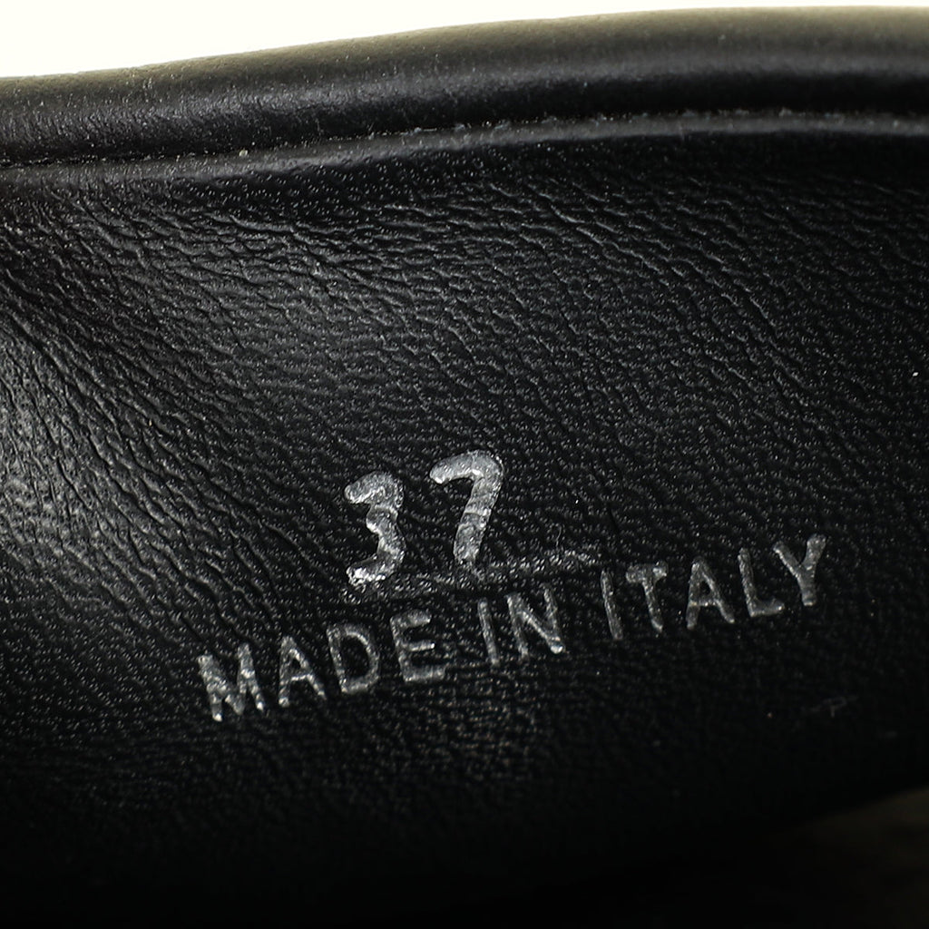 Prada Black Triangle Logo Slide Sandal 37